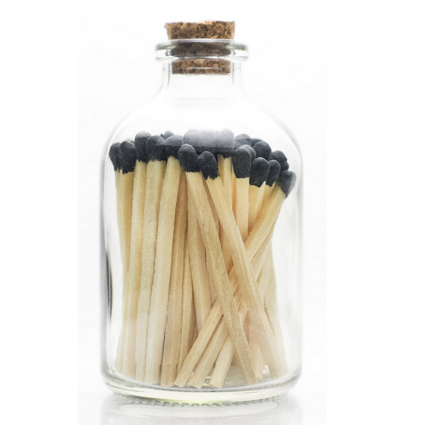 Get Literary! 50 Black or Rainbow Safety Matches Apothecary Jar – Fly  Paper Products