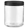 8.5oz Clear Jar - Black Plastic Lid - *Empty*