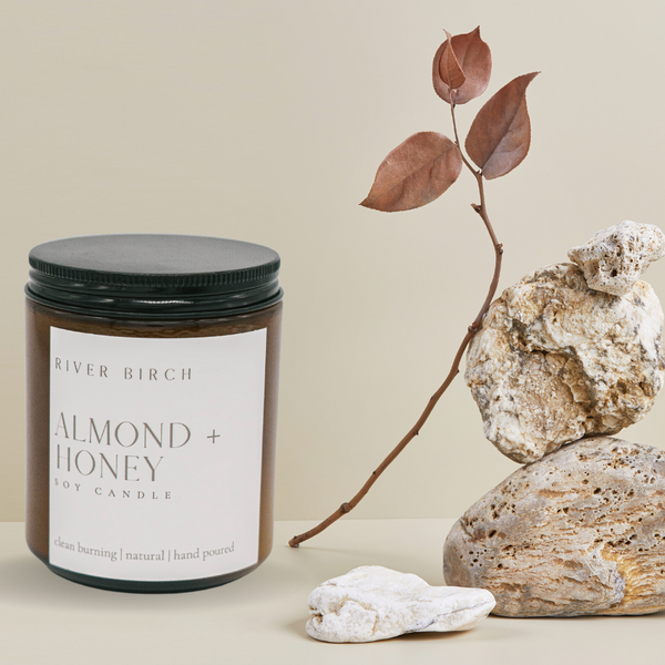 Almond + Honey - Amber Jar – River Birch Candles