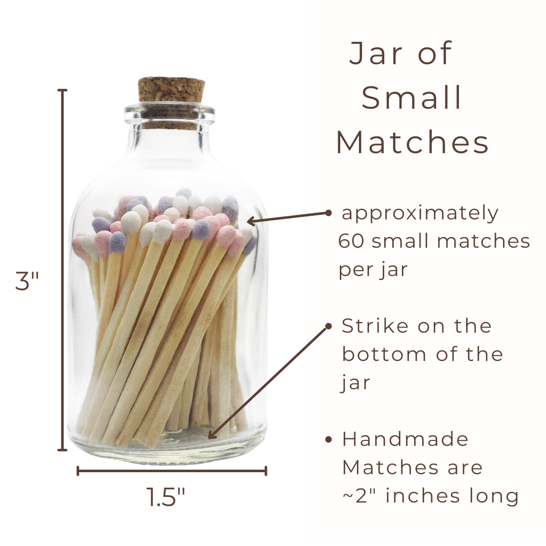 Easter / Bridal Blend Small Safety Matches - Apothecary Jar