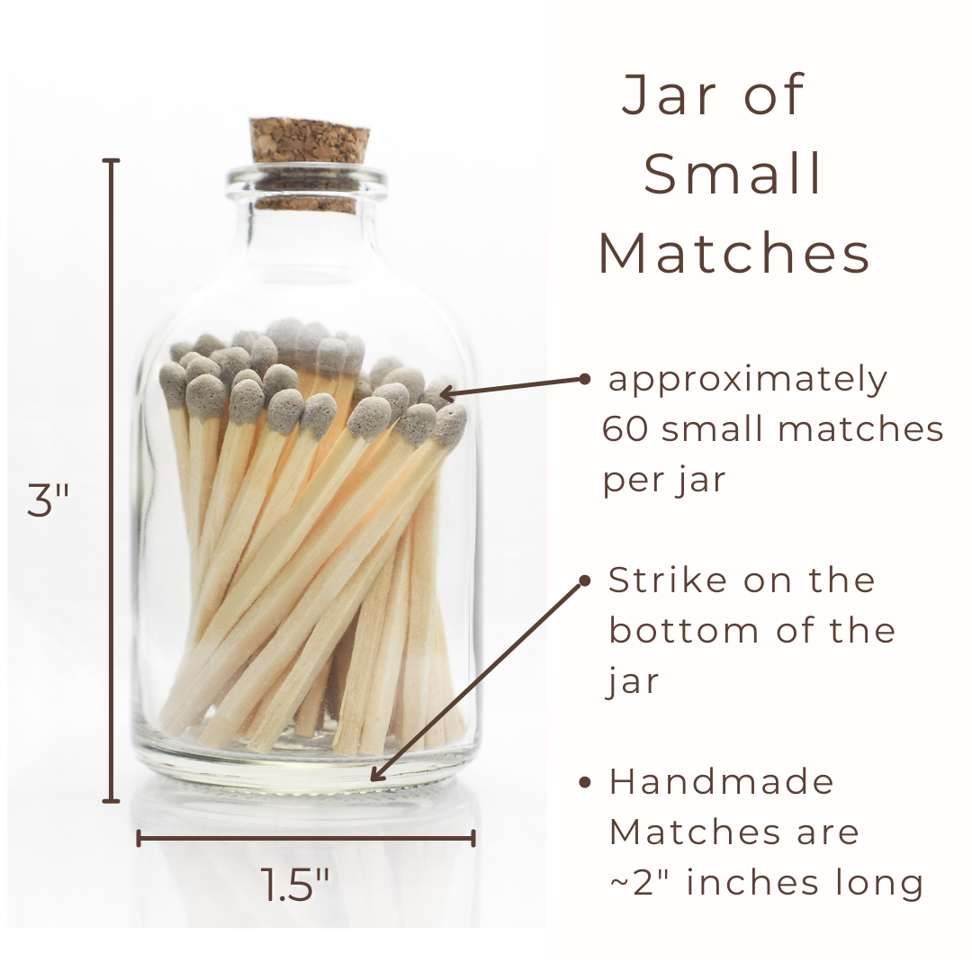 Gray Small Safety Matches - Apothecary Jar