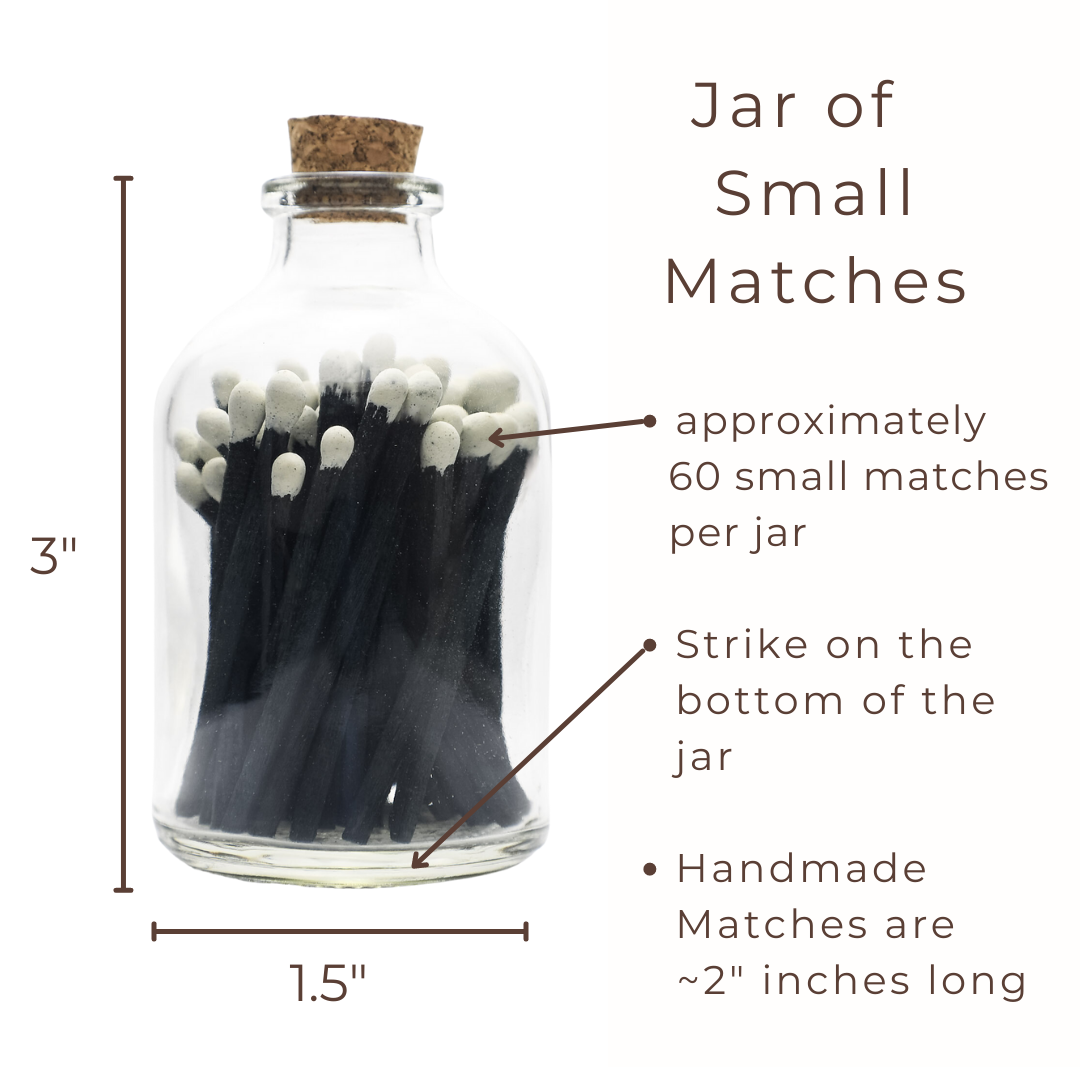 Tuxedo Small Safety Matches - Apothecary Jar