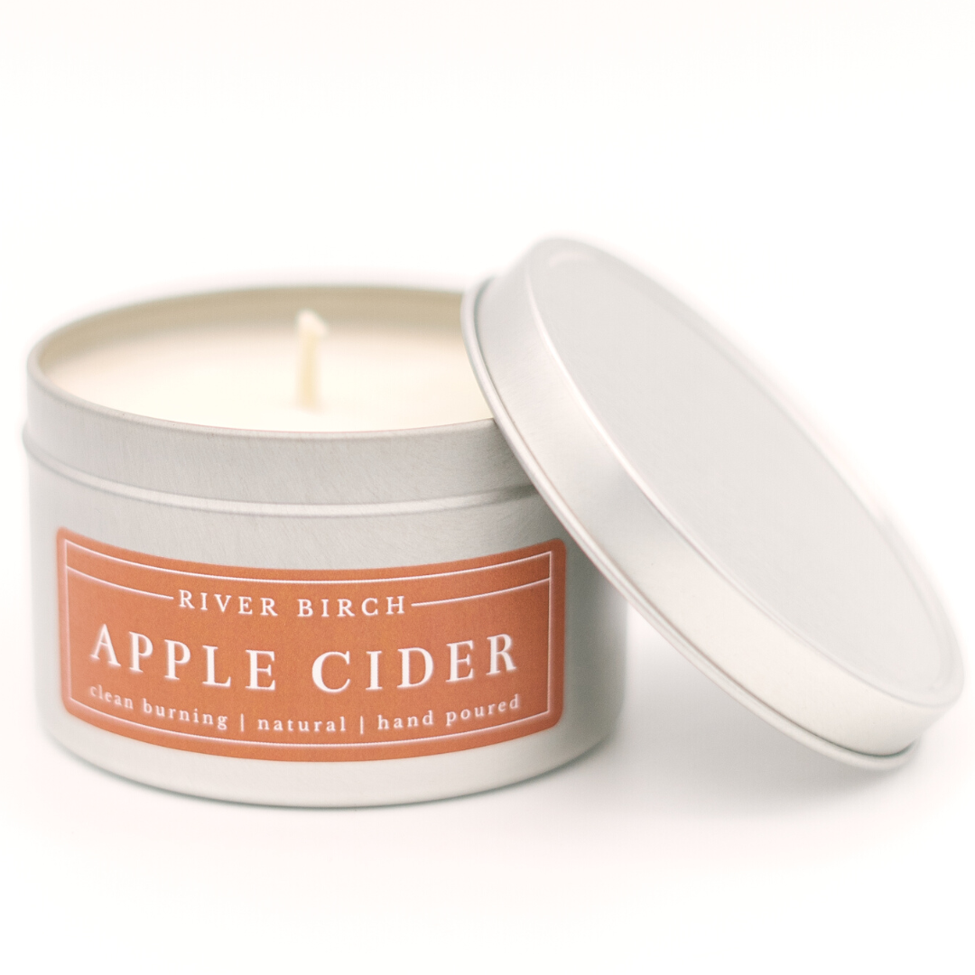 Apple Cider - 8oz Silver Tin with Colored Label