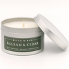 Balsam & Cedar - 8oz Silver Tin with Colored Label
