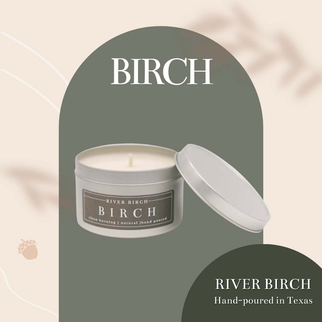 Birch - 8oz Silver Tin with Colored Label