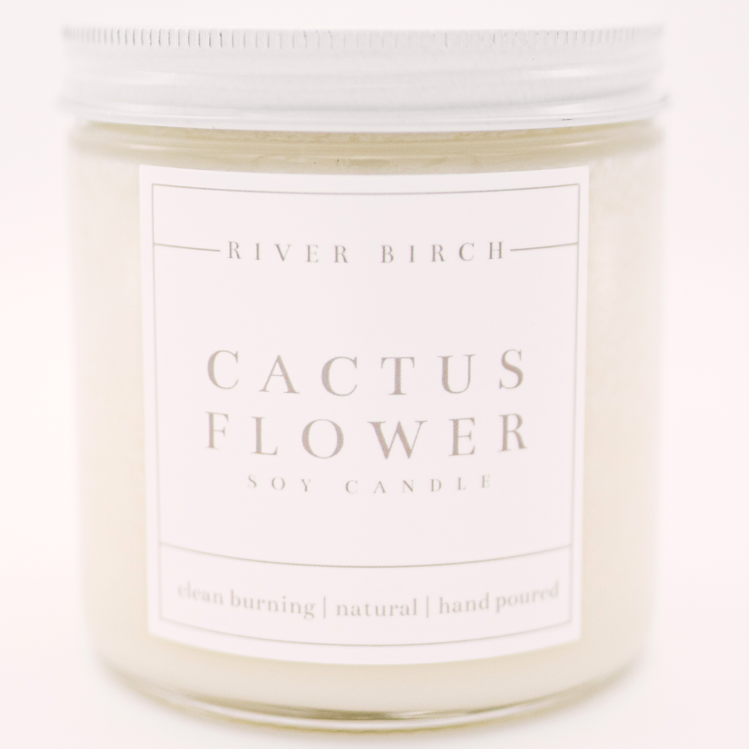 Cactus Flower - 16 oz Clear Jar