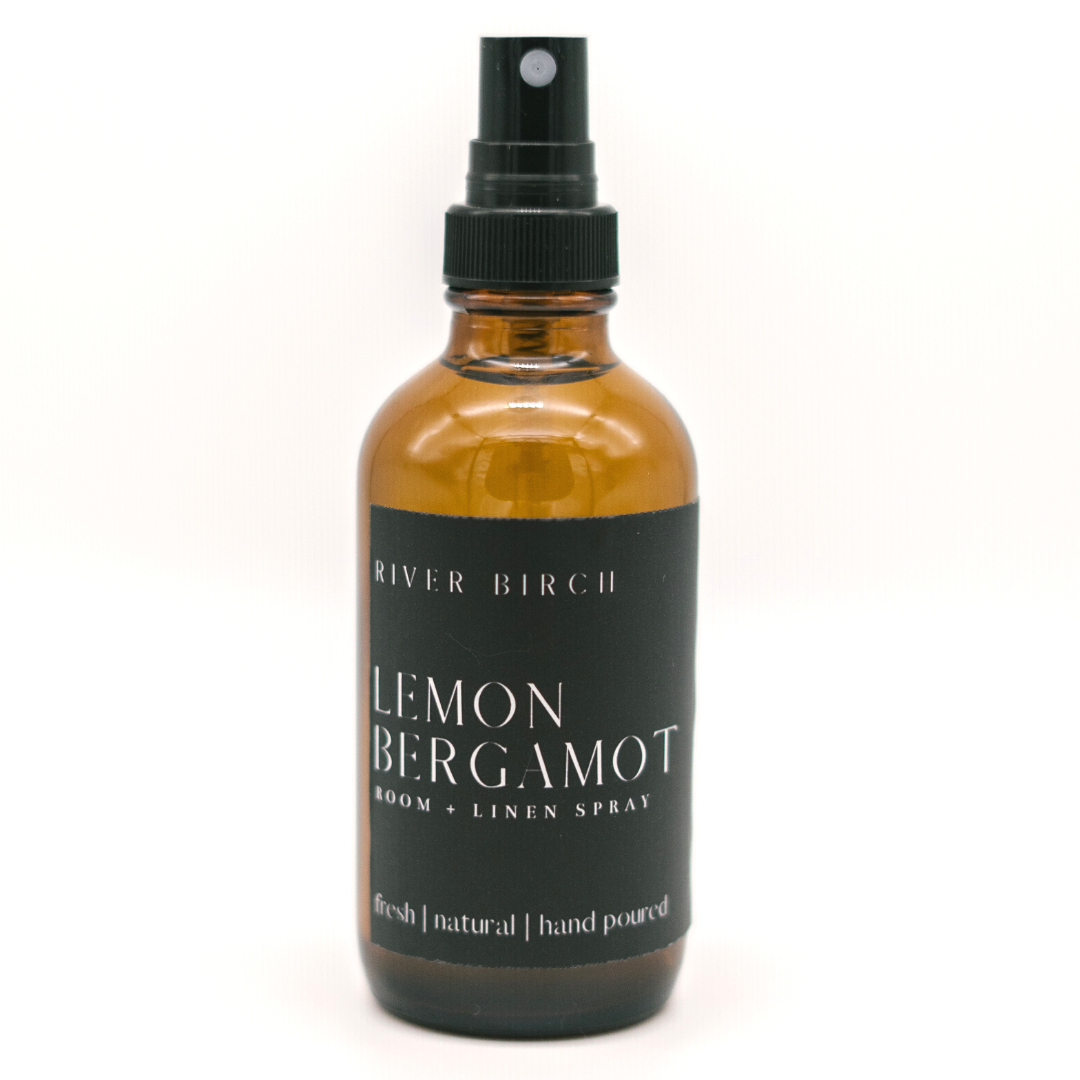 Lemon Bergamot - 4 oz Amber Glass Room + Linen Spray
