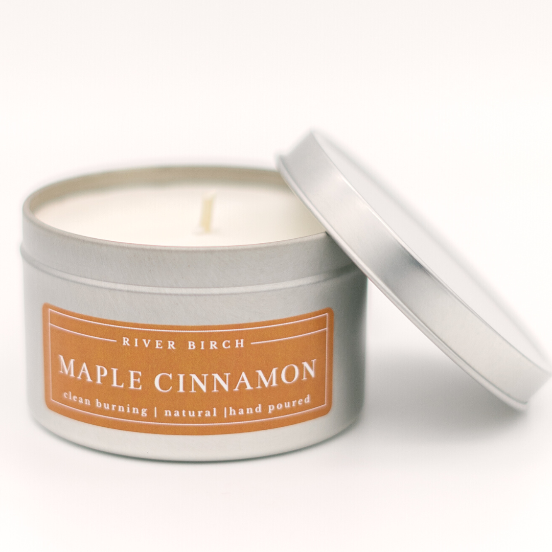 Maple Cinnamon - 8oz Silver Tin with Colored Label