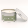 Pine + Sage - 8oz Silver Tin with Colored Label