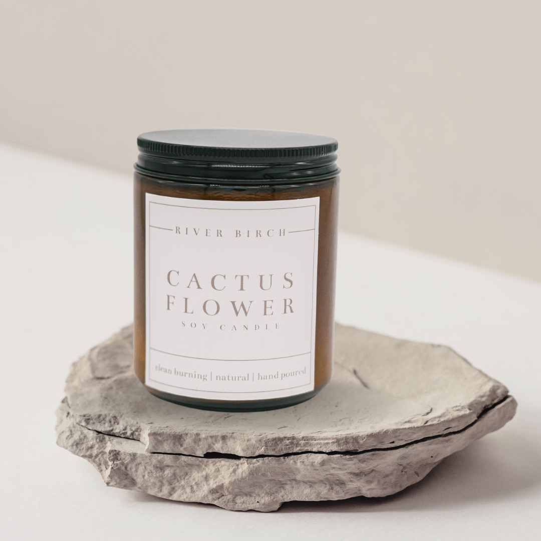Cactus Flower - Amber Jar