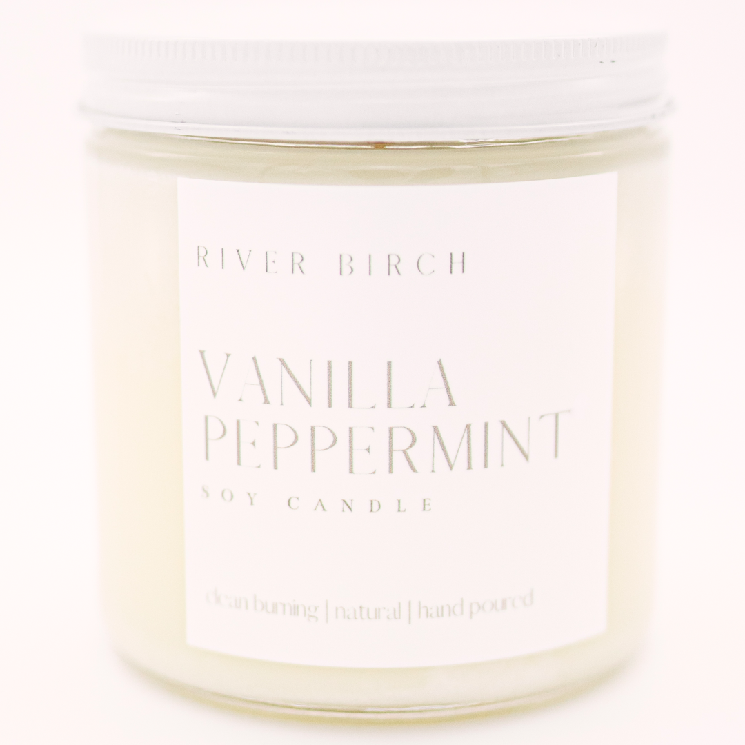 Vanilla Peppermint - 16 oz Clear Jar